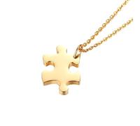 Hao Wu Xuan Personalized Puzzle Necklace Friendship Customized Pendant 2/3/4/5 Pieces Best Friends BFF Stainless Steel Bridesmaid Gift