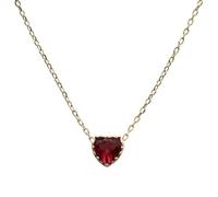 Hao Wu Xuan product silver inlaid ruby love heart clavicle chain pendant exquisite romantic and elegant ladies engagement jewelry
