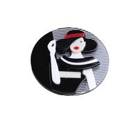 Hao Wu Xuan Punk Cool Lady Wear Big Hat Brooches For Women Elegant Brooch Badge Lapel Pins Fashion Jewelry Party Gifts