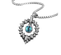 Hao Wu Xuan Punk Devid's Eye Pendant Necklace for Men,Antique Stainless Steel Necklace,Vintage Party Jewelry