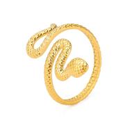 Hao Wu Xuan Punk Snake Ring for Women Men Exaggerated Vintage Personality Stereoscopic Opening Adjustable Finger Ring Jewelry Gift