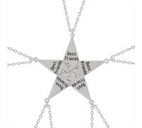 Hao Wu Xuan Puzzle Pendant Necklace for Best Friends Sisters Brothers Personalize Name Custom BFF Necklaces Gifts