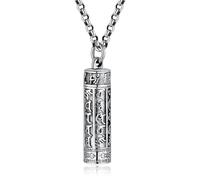 Hao Wu Xuan r necklace Six-character mantra can open the Gawu box Men's Pendant Vintage Charm Banquet Jewelry