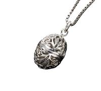 Hao Wu Xuan Retro Arabesquitic Thai Silver Glossy Hollow Out Can Open The Vintage Exquisite Pendant Necklace Unique Ethnic Style Jewelry