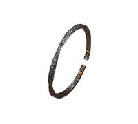 Hao Wu Xuan Retro Cuff Bracelets for Men Boys,Grey Hammer Pattern Open Bangles,Cool Vintage Jewerly Gift for Him