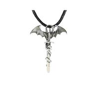 Hao Wu Xuan Retro Dragon Glowing In The Dark Pendant Necklace for Men Women Rope Chain Ancient Cross Punk Luminous Choker Jewelry Party Gift