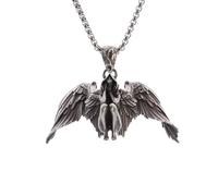 Hao Wu Xuan Retro Gothic Anime Mysterious Angel Girl Pendant Necklace Men Women Hip Hop Cool Personalized Jewelry Gift