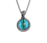 Hao Wu Xuan Retro Gothic Devil's Eye Snake Eyes Pendant Necklace Men's Personalized Punk Exorcism Amulet Jewelry