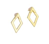 Hao Wu Xuan Retro Minimalist Geometric Square Detachable Triangles Stud Earrings for Women Fashion Jewelry Accessories Party Gifts