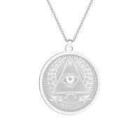 Hao Wu Xuan Rope chain All Seeing Eye Of Providence Pendant Necklace For Women synthesis Triangle Evil Eyes Necklace Gift gift