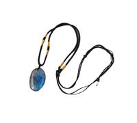 Hao Wu Xuan Rope chain Natural Irregular Labradorite Pendant Necklaces Random Energy Stone Women Men Raw Quartz Pendant Lucky Jewelry Gifts Moonstone gift