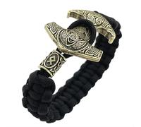Hao Wu Xuan Rope chain Nostalgia Hammer Triskele Trinity Men Raven Pulseira Viking Bracelet Nordic Runes Bead Diy gift