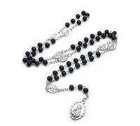 Hao Wu Xuan Rope chain Seven Icon Black Wooden Beads Stand Rosary Necklace fashion Pray Jewelry Gifts For Men Women gift
