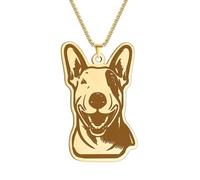 Hao Wu Xuan Rope chain Simple Bull Terrier Dog synthesis Necklace Statement Jewelry Animal Dog Pet Lover Pendant Necklace gift