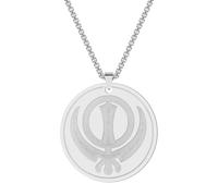 Hao Wu Xuan Rope chain Trendy Sikhism Pendant Necklace Women Sikh Khanda Sikhs synthesis Jewelry fashion Men Necklace Gift gift