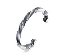 Hao Wu Xuan Rope chain Vintage War Horse Hoof Twist Cuff Bangles Men's synthesis Fashion Open Bracelets Punk Amulet Jewelry gift