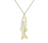 Hao Wu Xuan Rope chain yellow Zebrafish Pendant Necklace For Women synthesis Sea Animal Ocean Fish Cute Necklace Gift gift