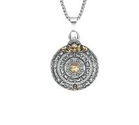 Hao Wu Xuan Rune of Rebirth Men Necklace Creative Inscription Stainless Steel Pendant Chain Belief Rock Punk for Male Jewelry Gift