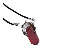 Hao Wu Xuan Simple Fashion Ghost Anime Demon Hunter Soul Stone Necklace Red Crystal Dante Pendant Men and Women Role-playing Jewelry Gifts