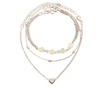 Hao Wu Xuan Simple Heart Female Anklets Barefoot Crochet Sandals Foot Jewelry Leg Anklets On Foot Ankle Bracelets For Women Leg Chain