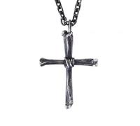 Hao Wu Xuan Simple Trend Handmade Dry Bone Cross Pendant Men and Women Couple Number Necklace Street Trend Street Niche Necklace Jewelry