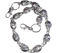 Hao Wu Xuan Slim Heavy Waist Chain Men Skull Keychain Wallet Chain Gothic Biker Fashion Accessories