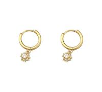Hao Wu Xuan Sparkling luxury diamond studded circle gemstone earings hoop simple small Y-shaped earrings for women party jewelry gifts