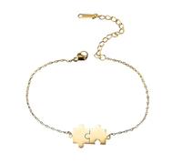 Hao Wu Xuan Stainless Steel Bracelets Couple Puzzle Classic Fashion Style Bracelet For Women Fine Fashion Jewelry Wedding Party Gift