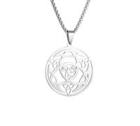 Hao Wu Xuan Stainless Steel Celtic Witch Knot Spiral Triangle Knot Pendant Necklace Men Women Celtic Amulet Jewelry Accessories