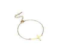 Hao Wu Xuan Stainless Steel Cross Pendant Bracelet For Women Man Gold Color Pulseira Feminina Lover's Engagement Jewelry Gift