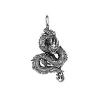 Hao Wu Xuan Stainless Steel Domineering Chinese Dragon Pendant Chain for Men Fashion Punk Dragon Necklaces Popular Party Jewelry