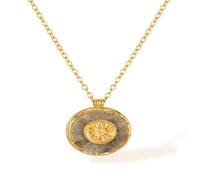 Hao Wu Xuan Stainless steel fashion all-match necklace women's personality design geometric natural stone clavicle chain pendant