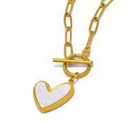 Hao Wu Xuan Stainless Steel Heart Chain for Women - Hypoallergenic Elegant Pendant, Durable Love Gift
