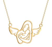 Hao Wu Xuan Stainless Steel Maternal Love Pendant Necklace Fashionable Women's Charm Jewelry Gift for Mother