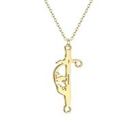 Hao Wu Xuan Stainless Steel Necklace Cool Sword Pendant with Skull Charms Stylish Jewelry for Men Women