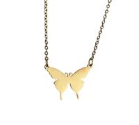 Hao Wu Xuan Stainless Steel Necklace For Women Man Hollow Butterfly Choker Pendant Necklace Gift Engagement Jewelry