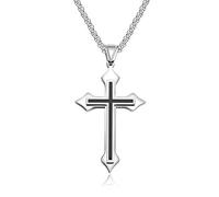 Hao Wu Xuan Stainless steel necklaces, classic cross pendants, matching necklaces