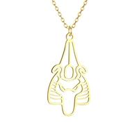 Hao Wu Xuan Stainless Steel Osiris Judge of the Dead Pendant Usir Necklace For Women Men Egypt Zodiac God Jewelry Gift