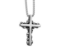 Hao Wu Xuan Stainless steel simple cross necklace pendant