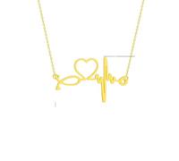 Hao Wu Xuan Stainless Steel Stethoscope Heartbeat Necklace Women Love Heart Necklaces & Pendants Medical Nurse Doctor Lover Gifts