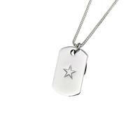 Hao Wu Xuan Stylish Geometric Neckalce for Men Boys,Stainless Steel Five Ponit Star Pendant Necklace,Simple Collars Gift to Dad BBF