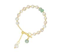 Hao Wu Xuan Stylish Women Featuring Irregular Pearls and Crystal Chain Fashion Accessory for A Sophisticated Look