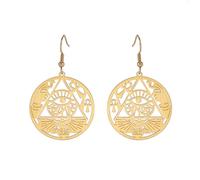 Hao Wu Xuan The Eye of Horus Drop Earring For Women Stainless Steel Earring Ancient Egypt Jewelry Gift