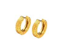 Hao Wu Xuan Totem Hoop Earrings for Men Teens,Black Anit Allergy Stainless Steel Huggies Earrings,Rock Punk Ear Jewelry