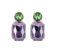 Hao Wu Xuan Two-tone Post Earrings For Women Simple Design Statement Fashion Jewelry Geometric Trendy Style Daily Accessories Gift 396