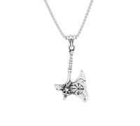 Hao Wu Xuan Unique Vikings Warrior Axe Pendant Nordic Helm of Awe Necklaces Stainless Steel Medieval Axe Jewelry Gifts