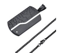 Hao Wu Xuan Valentine's Day Gift Stainless Steel Jewelry Dog Tag Man Necklace Pendant For Wedding Birthday Party Dad Boyfriend
