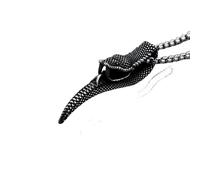 Hao Wu Xuan Venomous Snake Pendant Men Ferocious Cobra Necklace 316L Stainless Steel Python Chain Rap Rock Punk for Friend Male Jewelry Gift