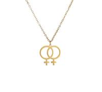 Hao Wu Xuan Venus Necklace Vintage Female Symbol Pendant Necklaces For Women Chain Choker Protection Party Jewelry Friend Gift