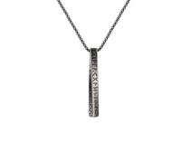 Hao Wu Xuan Viking Runes Necklaces For Men Boys, Antique Stainless Steel Jewelry Mobius Bar Pendant Necklaces,norse Viking Odin Gift
